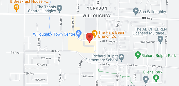 map of 315 20728 WILLOUGHBY TOWN CENTRE DRIVE